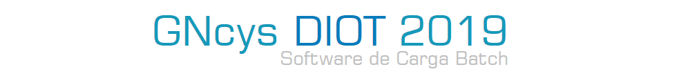 GNcys DIOT 2019 GNcys DIOT 2019