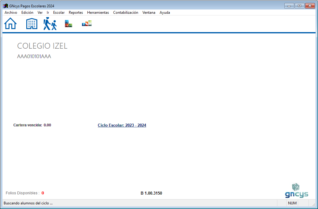 Pantalla Principal - GNcys Pagos Escolares Pantalla Principal - GNcys Pagos Escolares