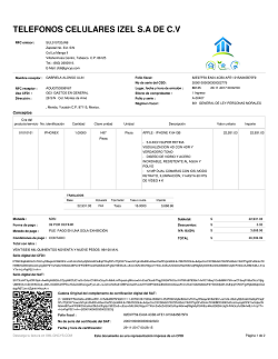 Formato SAT - Factura Electrónica - CFDI (Anexo 20 Versión 3.3)